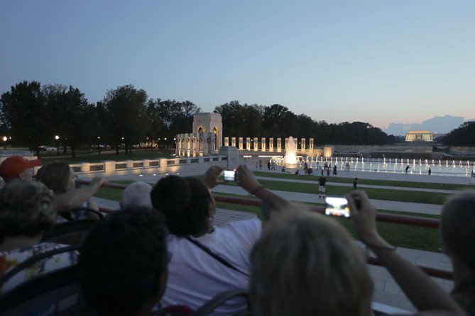 Big Bus DC: Monuments & Memorials Night Tour by Open-top Bus - The Mall memorials from the moving bus