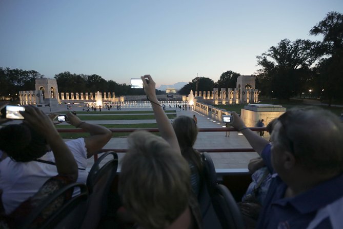 Big Bus DC: Monuments & Memorials Night Tour by Open-top Bus - Lincoln Memorial: the one dependable close-up stop