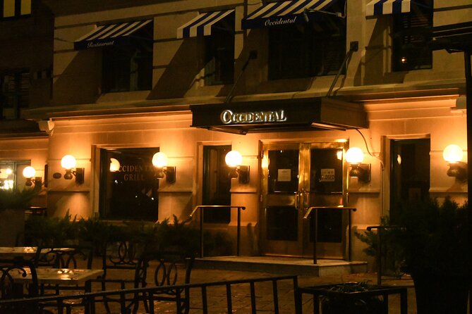 DC Ghosts Boos and Booze Haunted Pub Crawl By US Ghost Adventures - Old Ebbitt Grill and the opening drink