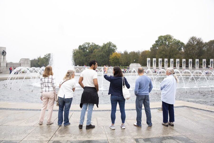 DC: Guided National Mall Tour & Washington Monument Ticket - Korean War Memorial and the patrol of 19 statues