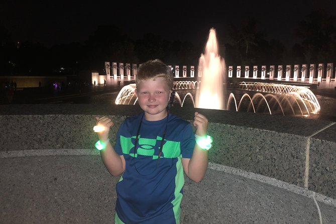 Discounted DC Night Tour With Magic LED- Snacks, LED Bracelets - Rotating war memorial stops by day