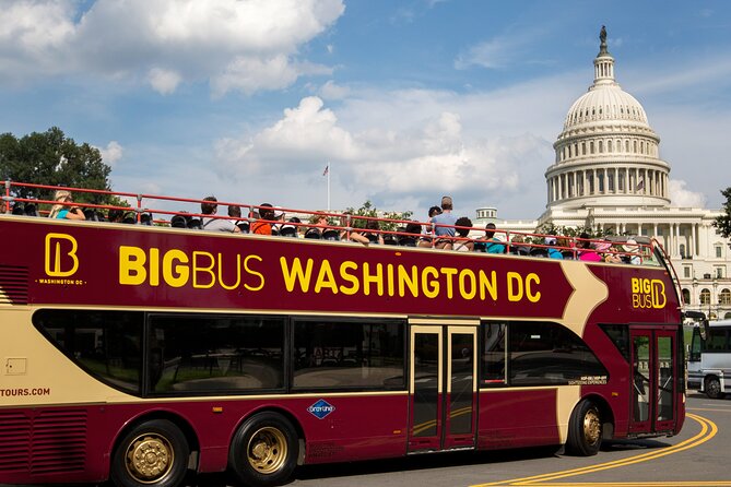 Hop-on Hop-off Sightseeing Tour by Open-top Bus with 18 Stops - The National Mall route, from the Washington Monument to the Holocaust Museum