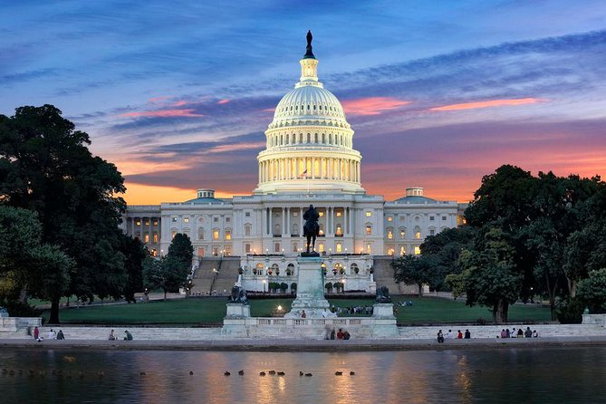 Moonlight Tour of Washington DC - Jefferson Memorial beside the Tidal Basin
