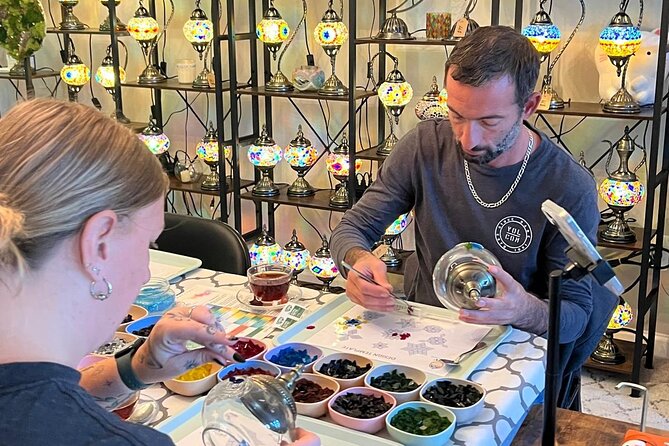 Mosaic Lamp Workshop - Making a lamp instead of buying another souvenir