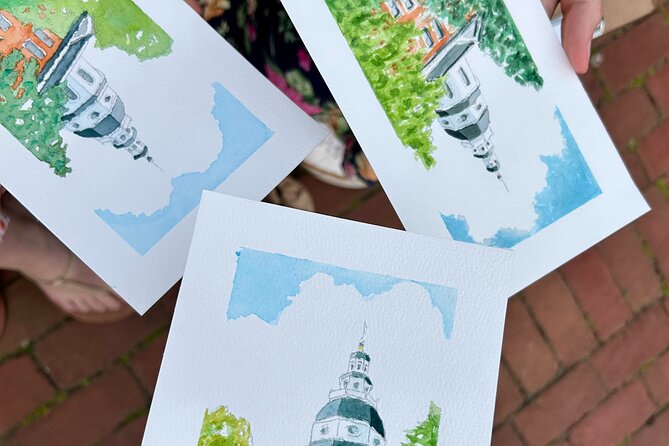 Outdoor Painting Activity with a Local Artist in Annapolis - The Maryland State House as your subject