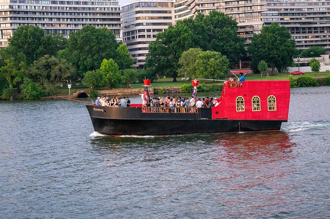 Pirate Ship Treasure Hunt Cruise with Face Painting - Arlington, Georgetown University, and distant skyline views