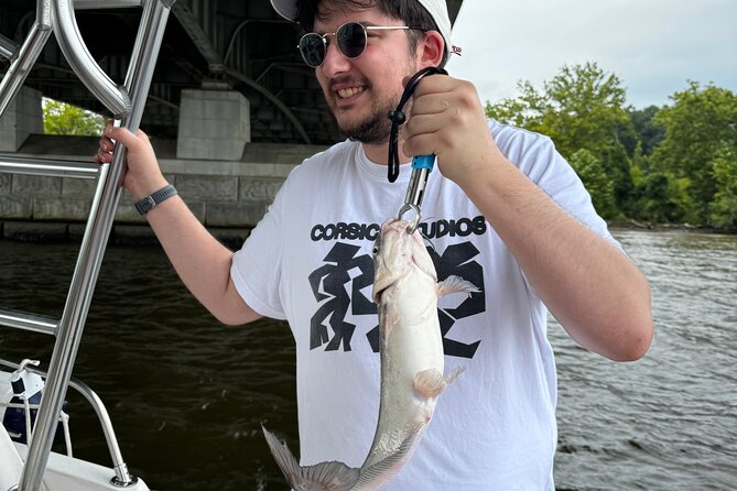 Scenic DC Fishing Charter on the Potomac - The Kennedy Center across the water