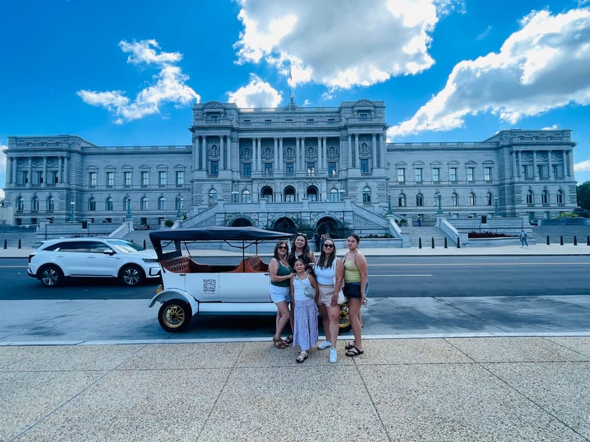 Washington, DC: Day & Night Electric Cart & Vintage Car Tour - Jefferson Memorial and the Tidal Basin