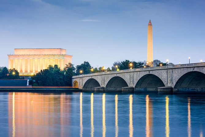 Washington DC Monuments by Moonlight Tour by Trolley - Vietnam and Korean War memorials in the dark
