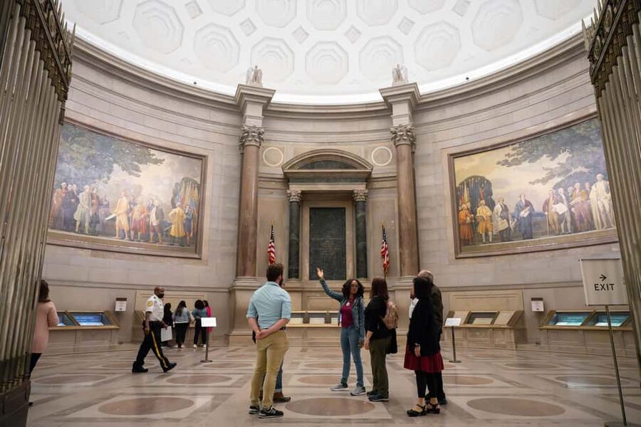 Washington DC: National Archives and US Capitol Guided Tour - Walking through the Sculpture Garden and National Mall